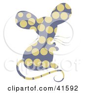 Poster, Art Print Of Purple And Beige Dot Patterned Mouse