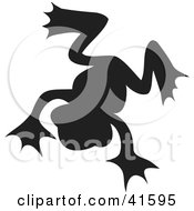 Poster, Art Print Of Black Silhouetted Frog