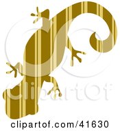 Poster, Art Print Of Brown And Tan Striped Patterned Gecko