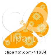 Poster, Art Print Of Orange Burst Patterned Butterfly