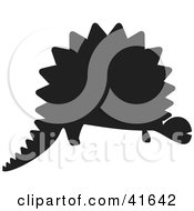 Poster, Art Print Of Black Silhouetted Dinosaur