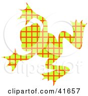 Poster, Art Print Of Yellow And Red Patterned Frog
