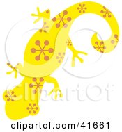 Poster, Art Print Of Yellow And Brown Patterned Gecko