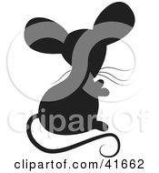 Poster, Art Print Of Black Silhouetted Mouse