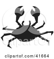 Poster, Art Print Of Black Silhouetted Crab