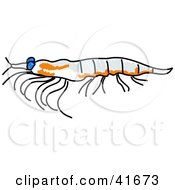 Clipart Illustration Of A Sketched Krill
