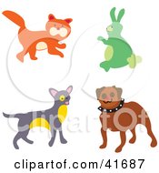 Cat Rabbit And Dogs