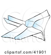 Clipart Illustration Of A Flying Paper Jet by Snowy