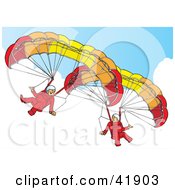 Two Paragliders In The Sky