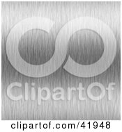 Clipart Illustration Of A Gray Brushed Aluminum Background