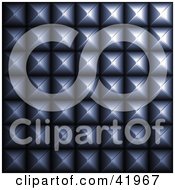 Clipart Illustration Of A Blue Metal Stud Background