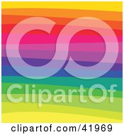 Poster, Art Print Of Colorful Horizontal Rainbow Background