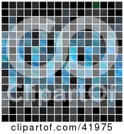 Poster, Art Print Of Blue And Black Pixel Background