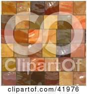 Clipart Illustration Of A Shiny Earth Toned Slate Tile Background