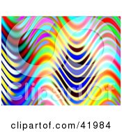 Clipart Illustration Of A Wavy Rainbow Colored Baclground