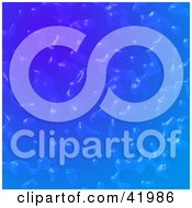 Clipart Illustration Of A Blue Background Of Water Droplets