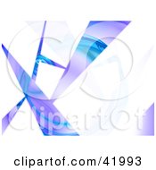 Clipart Illustration Of A Background Of Abstract Blue And Purple Shapes