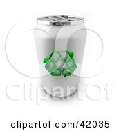Clipart Illustration Of An Aluminum Can With Green Arrows