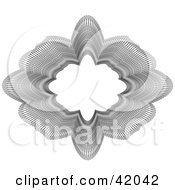 Poster, Art Print Of Intricate Star Shaped Guilloche Pattern With Text Space In The Center
