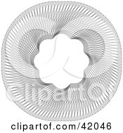 Clipart Illustration Of An Intricate Circular Guilloche Pattern With Text Space In The Center