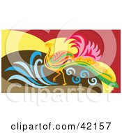Poster, Art Print Of Colorful Walking Phoenix Bird