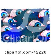 Poster, Art Print Of Background Of Grungy Blue Eyes