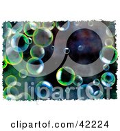 Clipart Illustration Of A Background Of Grungy Colorful Bubbles by Prawny
