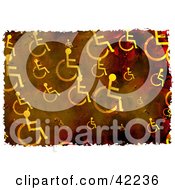 Poster, Art Print Of Background Of Grungy Wheel Chairs On Brown