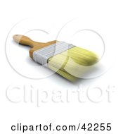 Clipart Illustration Of A 3d Paintbrush With Clean Bristles