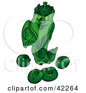 Poster, Art Print Of Happy Pea Watching Its Pods