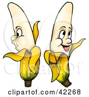 Clipart Illustration Of Happy And Grumpy Bananas by dero