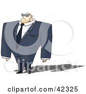 Clipart Illustration of a Giant Security Guard Standing Watch by Holger Bogen #COLLC42325-0045