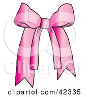Clipart Illustration Of A Pretty Pink Bow Knot by Snowy