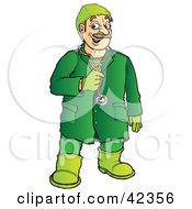 Clipart Illustration Of A Friendly Male Veterinarian In Green