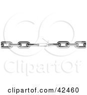 Clipart Illustration Of A Chain Held Together With A Weak Paperclip by stockillustrations