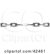 Clipart Illustration Of A Chain Held Together With A Strong Paperclip by stockillustrations