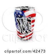 Poster, Art Print Of Patriotic Yes We Can Soda Can With An American Flag