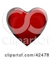 Clipart Illustration Of A Shiny Red 3d Glass Heart