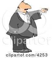 Businessman Pointing The Finger Clipart