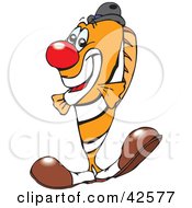 Poster, Art Print Of Clowny Clown Fish Wearing A Red Nose And Big Shoes