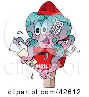 Clipart Illustration Of A Postal Octopus On A Mail Box