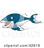 Poster, Art Print Of Fast Swimming Blue Whale
