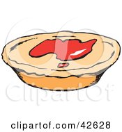 Clipart Illustration Of A Juicy Pie by Dennis Holmes Designs