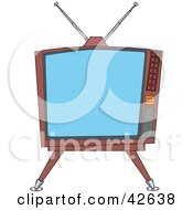 Poster, Art Print Of Old Fashioned Square Tv On A Stand