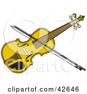 Bow Resting On A Yellow Fiddle