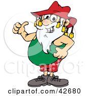 Poster, Art Print Of Santa Claus Giving The Thumbs Up Wearing Casual Clothes And An Aussie Hat