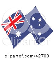 Clipart Illustration Of A Waving Flag Of Australia