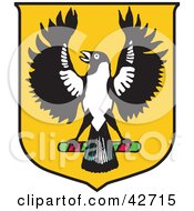 Yellow Australian Piping Shrike Coat Of Arms