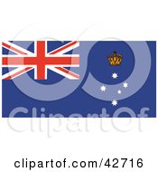 Clipart Illustration Of A Red White And Blue Flag Of Victoria With The Southern Cross Stars And Crown