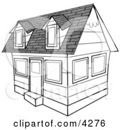 Black And White House Clipart